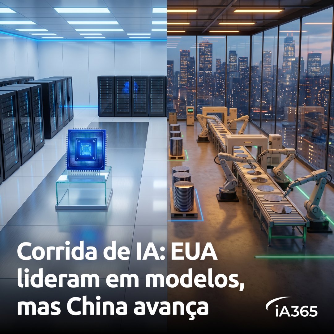 Corrida de IA: EUA lideram em modelos, mas China avança em chips e aceitação pública